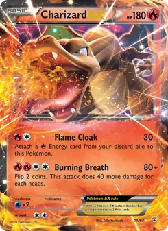 Charizard EX card from Generations, number 11/83