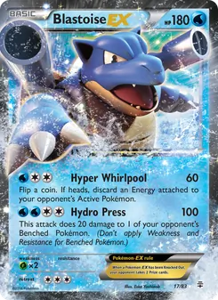 Blastoise EX card from Generations, number 17/83