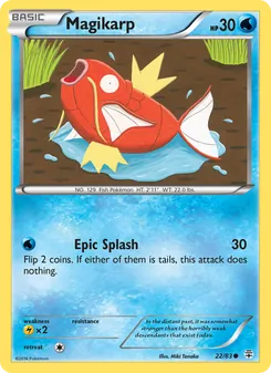 Magikarp card from Generations, number 22/83