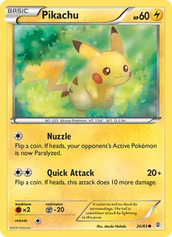 Pikachu card from Generations, number 26/83