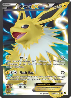 Jolteon EX card from Generations, number 28/83