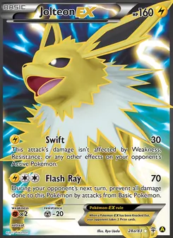 Jolteon-EX card from Generations, number 28a/83