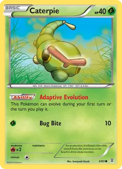 Caterpie card from Generations, number 3/83
