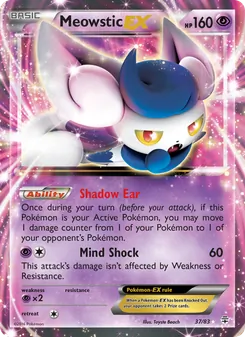 Meowstic EX card from Generations, number 37/83