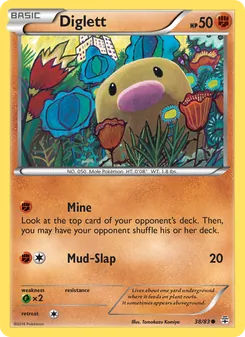 Diglett card from Generations, number 38/83