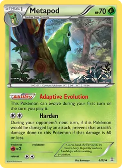 Metapod card from Generations, number 4/83