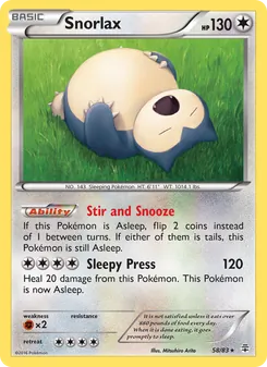 Snorlax card from Generations, number 58/83