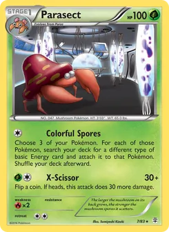 Parasect card from Generations, number 7/83