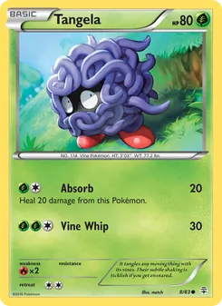 Tangela card from Generations, number 8/83