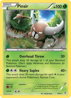 Pinsir card from Generations, number 9/83