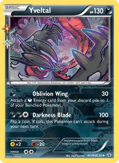 Yveltal card from Generations, number RC16/83