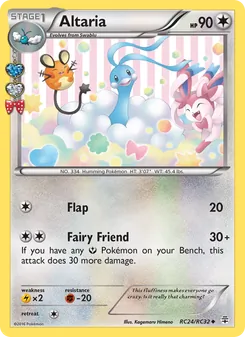Altaria card from Generations, number RC24/83