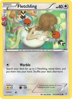 Fletchling card from Generations, number RC25/83