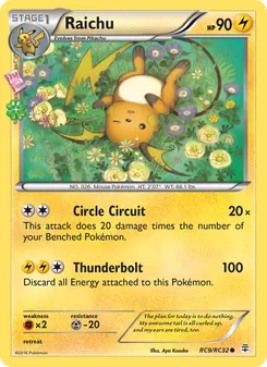 Raichu card from Generations, number RC9/83