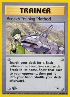 Brock's Training Method card from Gym Heroes, number 106/132