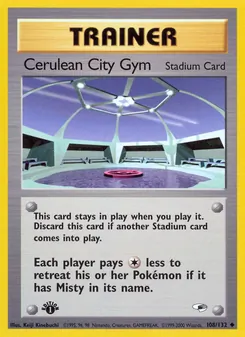 Cerulean City Gym card from Gym Heroes, number 108/132