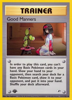 Good Manners card from Gym Heroes, number 111/132
