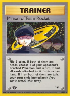 Minion of Team Rocket card from Gym Heroes, number 113/132