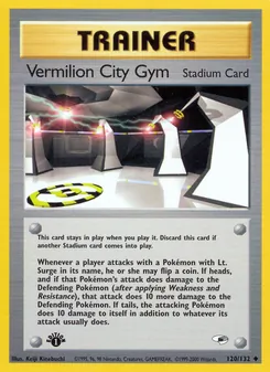 Vermilion City Gym card from Gym Heroes, number 120/132