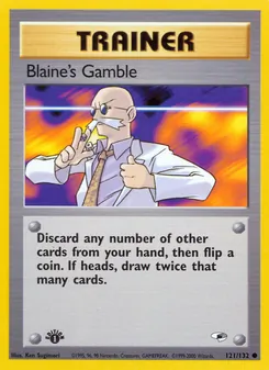 Blaine's Gamble card from Gym Heroes, number 121/132