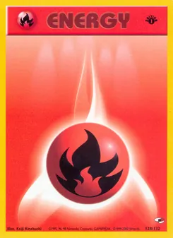Fire Energy card from Gym Heroes, number 128/132