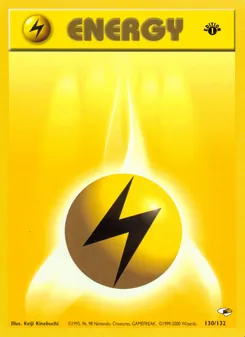 Lightning Energy card from Gym Heroes, number 130/132
