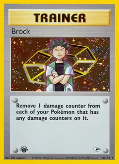 Brock card from Gym Heroes, number 15/132