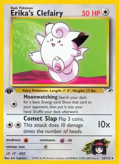 Erika's Clefairy card from Gym Heroes, number 25/132