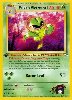 Erika's Victreebel card from Gym Heroes, number 26/132