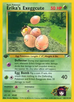 Erika's Exeggcute card from Gym Heroes, number 43/132