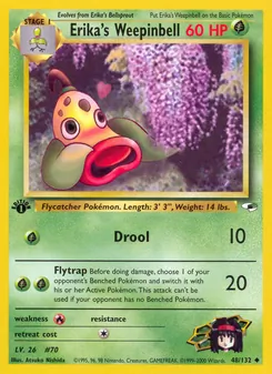 Erika's Weepinbell card from Gym Heroes, number 48/132