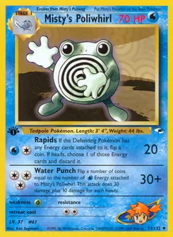 Misty's Poliwhirl card from Gym Heroes, number 53/132