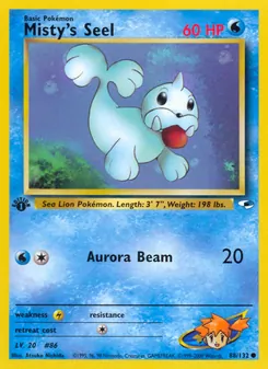 Misty's Seel card from Gym Heroes, number 88/132