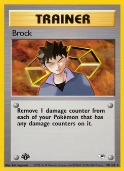Brock card from Gym Heroes, number 98/132