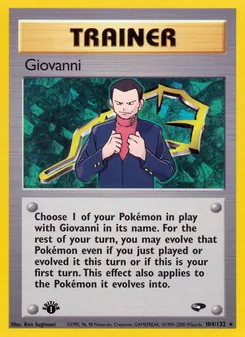 Giovanni card from Gym Challenge, number 104/132