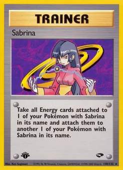 Sabrina card from Gym Challenge, number 110/132