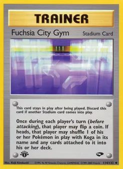 Fuchsia City Gym card from Gym Challenge, number 114/132