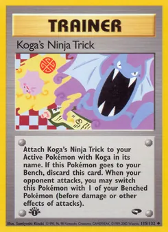 Koga's Ninja Trick card from Gym Challenge, number 115/132