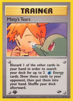 Misty's Tears card from Gym Challenge, number 118/132