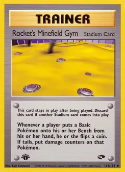 Rocket's Minefield Gym card from Gym Challenge, number 119/132