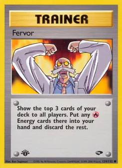 Fervor card from Gym Challenge, number 124/132