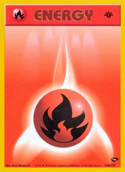 Fire Energy card from Gym Challenge, number 128/132