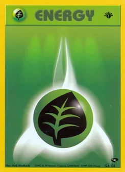 Grass Energy card from Gym Challenge, number 129/132