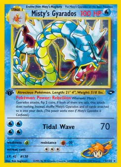 Misty's Gyarados card from Gym Challenge, number 13/132
