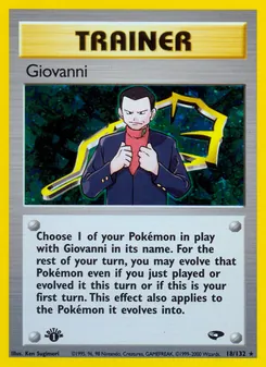 Giovanni card from Gym Challenge, number 18/132