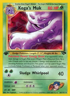 Koga's Muk card from Gym Challenge, number 26/132
