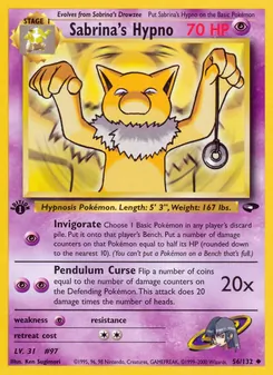 Sabrina's Hypno card from Gym Challenge, number 56/132
