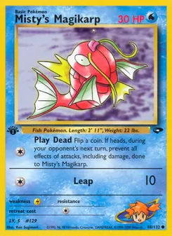 Misty's Magikarp card from Gym Challenge, number 88/132