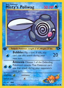 Misty's Poliwag card from Gym Challenge, number 89/132