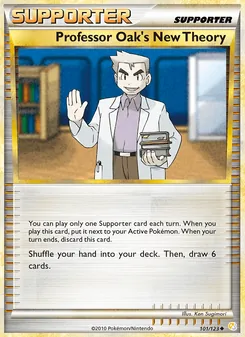 Professor Oak's New Theory card from HeartGold SoulSilver, number 101/123
